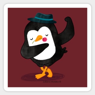 Penguin dancing Tango Sticker